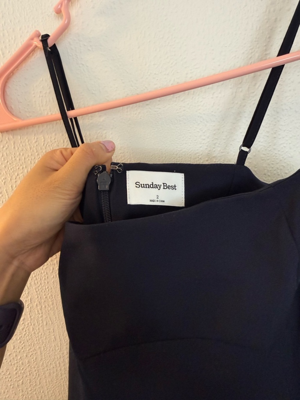 aritzia sunday best shetland dress in admiral navy blue - Picture 8 of 8